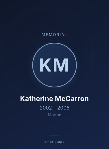 Memorial portrait of Katherine McCarron