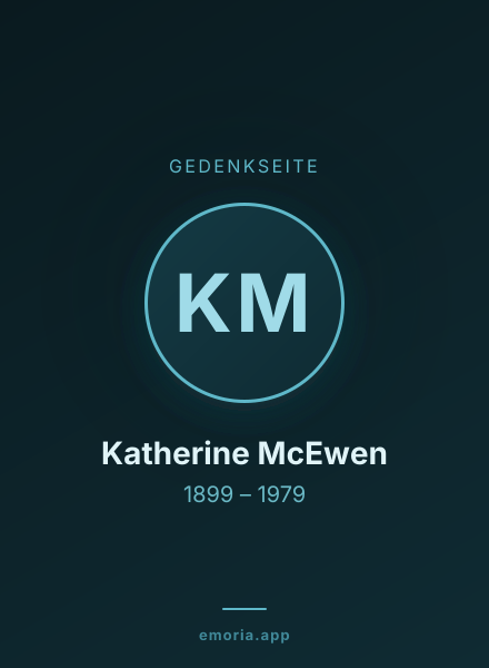 Gedenkportrait von Katherine McEwen