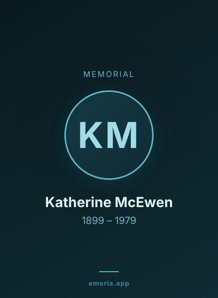Memorial portrait of Katherine McEwen