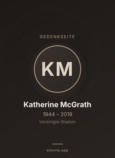 Gedenkportrait von Katherine McGrath