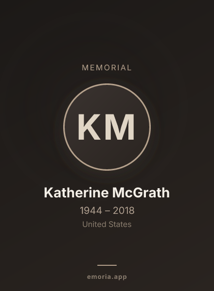 Memorial portrait of Katherine McGrath