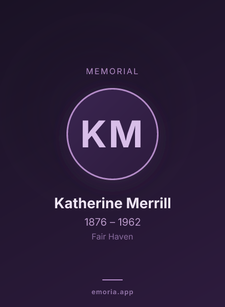 Memorial portrait of Katherine Merrill