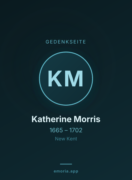 Gedenkportrait von Katherine Morris