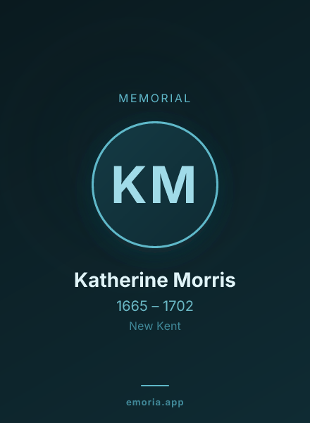 Memorial portrait of Katherine Morris