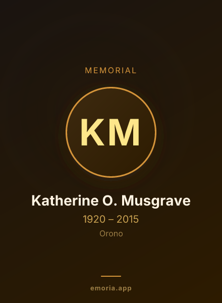 Memorial portrait of Katherine O. Musgrave