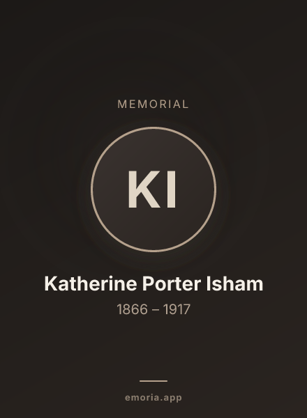 Memorial portrait of Katherine Porter Isham