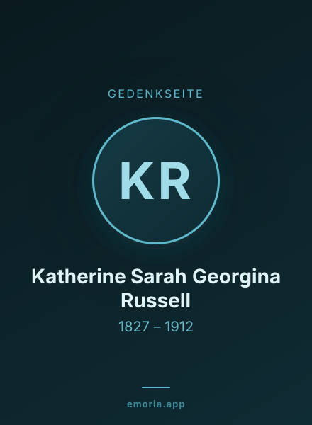 Gedenkportrait von Katherine Sarah Georgina Russell