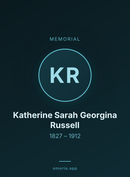 Memorial portrait of Katherine Sarah Georgina Russell