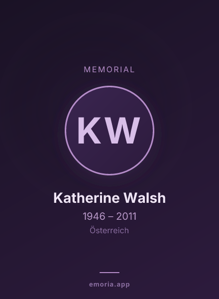 Memorial portrait of Katherine Walsh