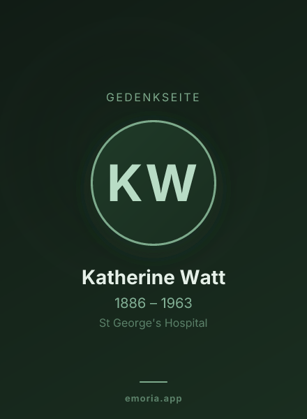 Gedenkportrait von Katherine Watt