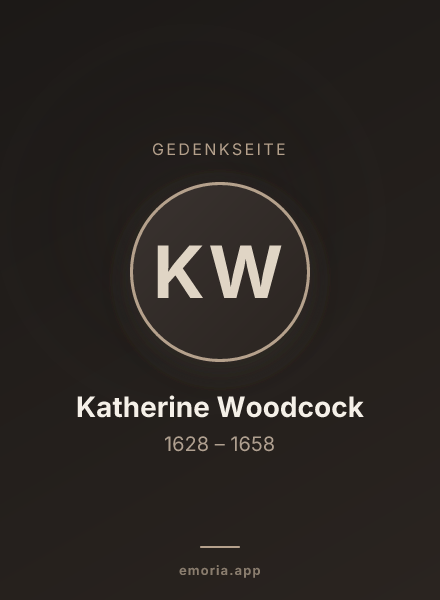 Gedenkportrait von Katherine Woodcock