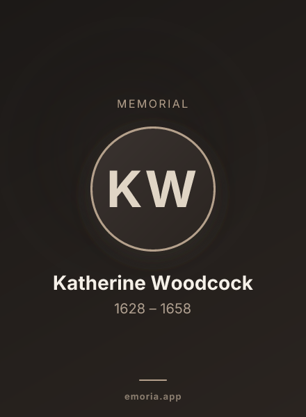 Memorial portrait of Katherine Woodcock