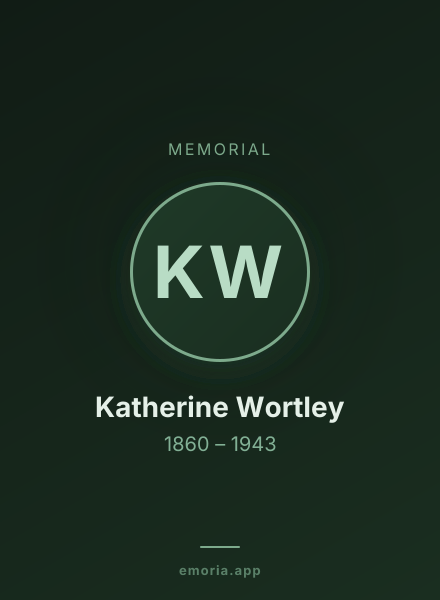 Memorial portrait of Katherine Wortley