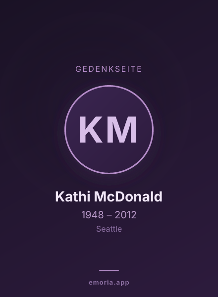 Gedenkportrait von Kathi McDonald