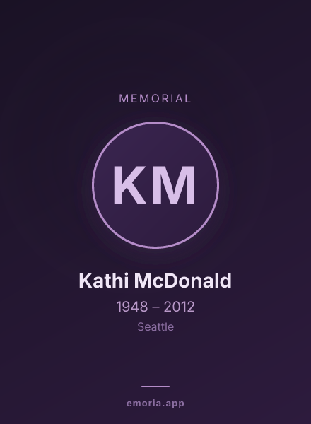 Memorial portrait of Kathi McDonald