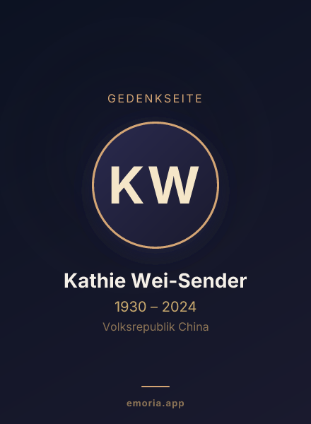 Gedenkportrait von Kathie Wei-Sender