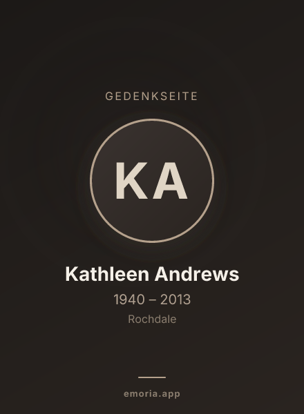 Gedenkportrait von Kathleen Andrews