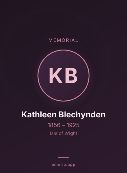Memorial portrait of Kathleen Blechynden