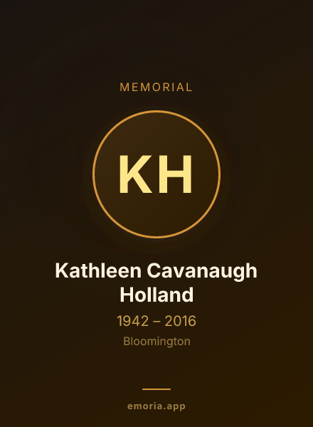 Memorial portrait of Kathleen Cavanaugh Holland