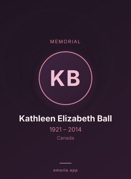 Memorial portrait of Kathleen Elizabeth Ball