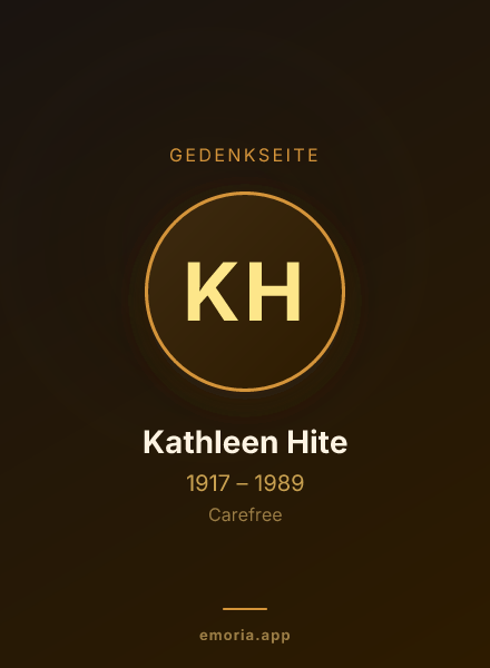 Gedenkportrait von Kathleen Hite