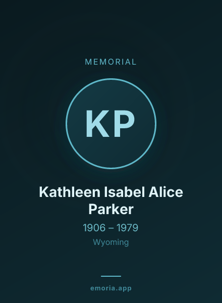 Memorial portrait of Kathleen Isabel Alice Parker