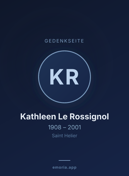 Gedenkportrait von Kathleen Le Rossignol