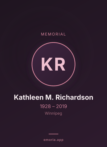 Memorial portrait of Kathleen M. Richardson