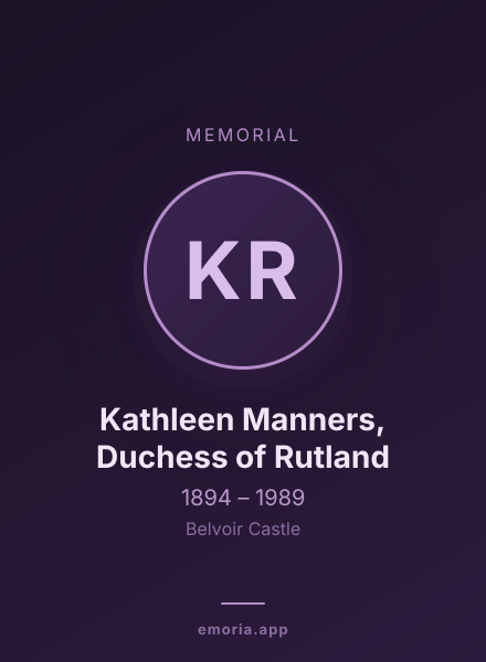 Memorial portrait of Kathleen Manners, Duchess of Rutland