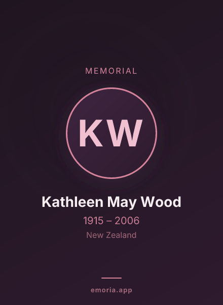 Memorial portrait of Kathleen May Wood