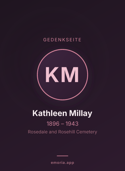 Gedenkportrait von Kathleen Millay