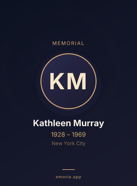 Memorial portrait of Kathleen Murray