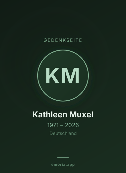 Gedenkportrait von Kathleen Muxel