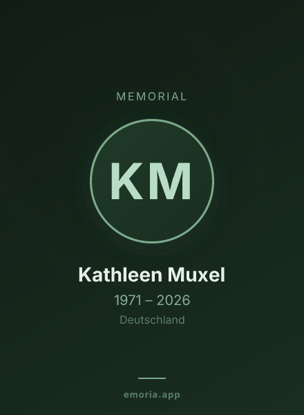 Memorial portrait of Kathleen Muxel