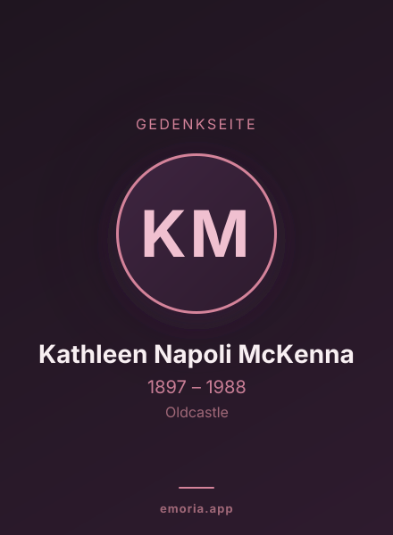 Gedenkportrait von Kathleen Napoli McKenna