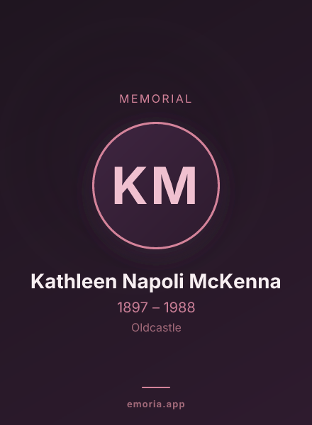 Memorial portrait of Kathleen Napoli McKenna