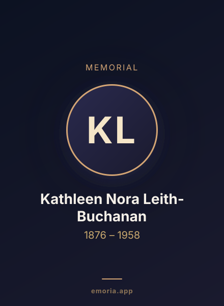 Memorial portrait of Kathleen Nora Leith-Buchanan