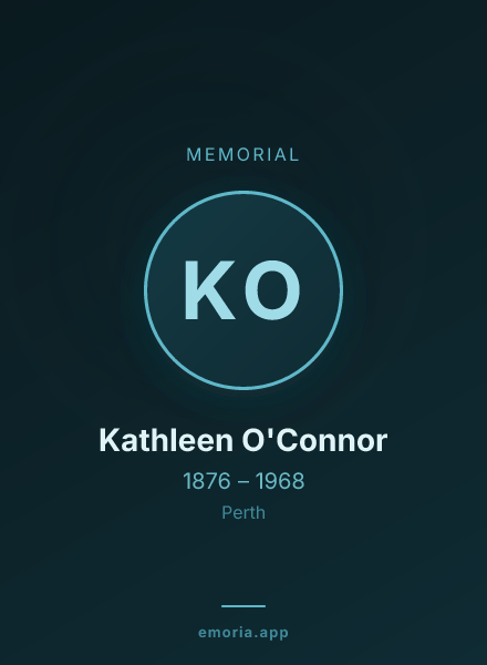 Memorial portrait of Kathleen O'Connor