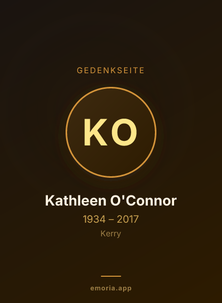 Gedenkportrait von Kathleen O'Connor