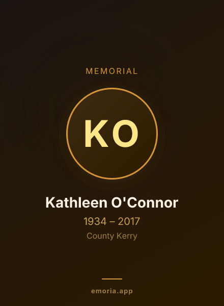 Memorial portrait of Kathleen O'Connor