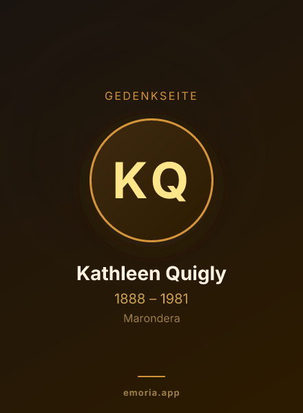 Gedenkportrait von Kathleen Quigly