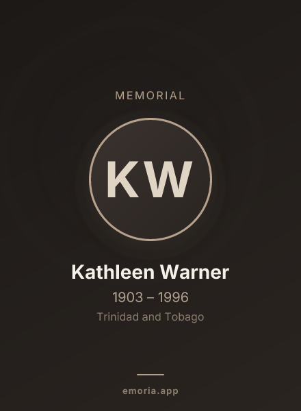Memorial portrait of Kathleen Warner