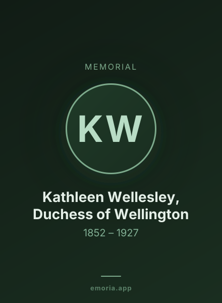 Memorial portrait of Kathleen Wellesley, Duchess of Wellington