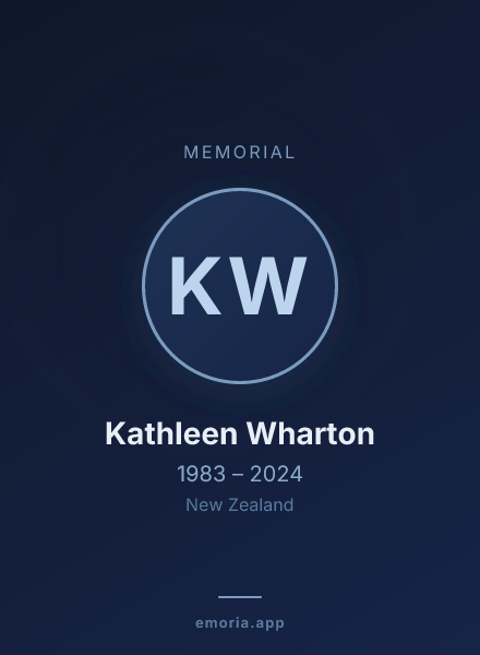 Memorial portrait of Kathleen Wharton