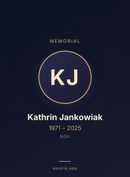 Memorial portrait of Kathrin Jankowiak