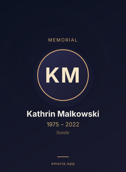 Memorial portrait of Kathrin Malkowski