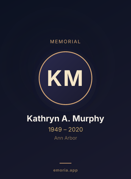Memorial portrait of Kathryn A. Murphy
