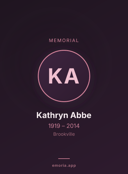 Memorial portrait of Kathryn Abbe