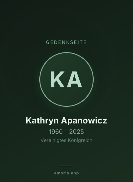 Gedenkportrait von Kathryn Apanowicz