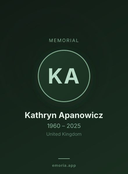 Memorial portrait of Kathryn Apanowicz